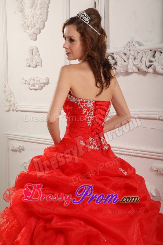 Sunnyvale CA Red Sweet Sixteen Quinceanera Dresses with Appliques