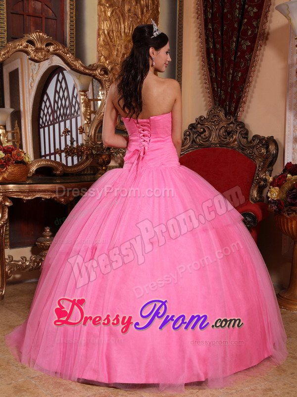 Ball Gown Quinceanera Dress Strapless Appliques with Lace up Back