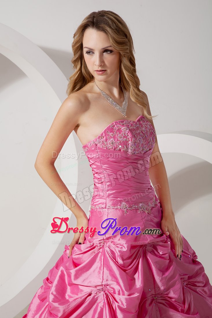 Strapless Appliques Sweet 15 Dresses Ruching and Beading in Vogue