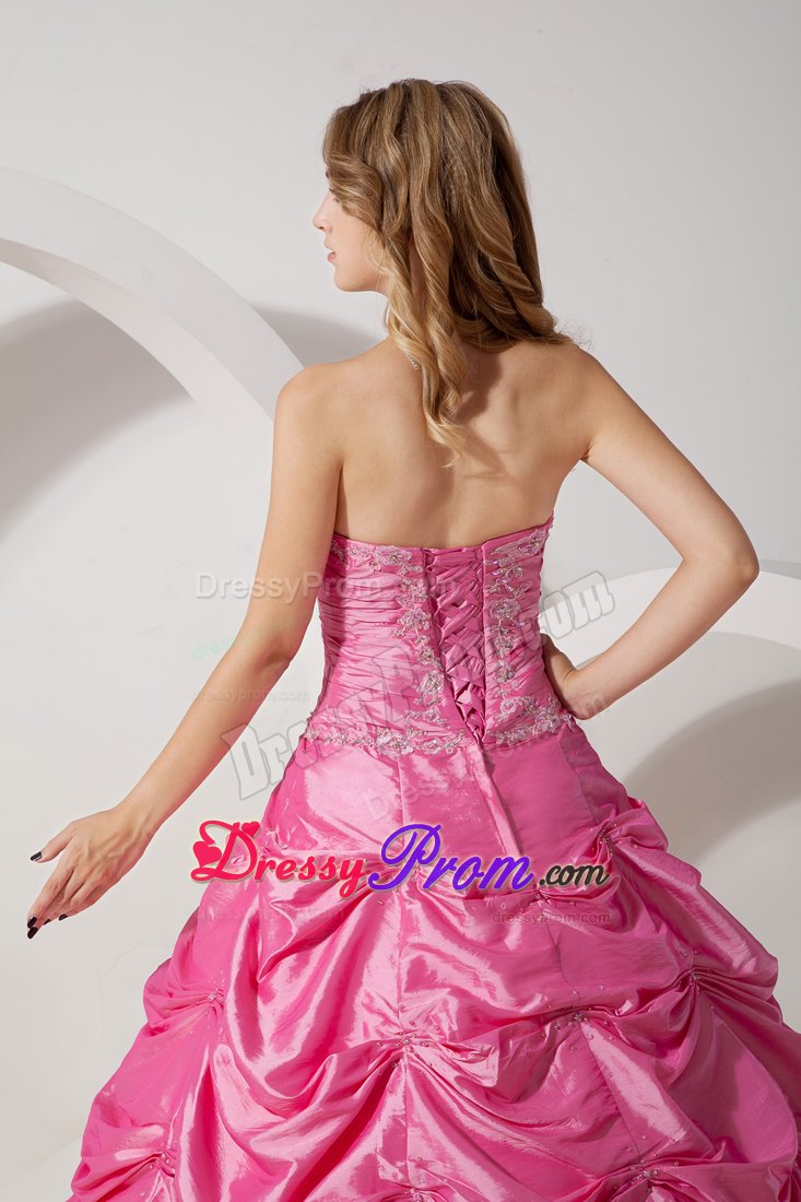 Strapless Appliques Sweet 15 Dresses Ruching and Beading in Vogue