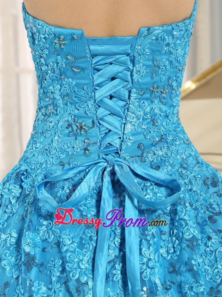 Brasilia New Blue Ball Gown Quinceanera Gowns Sweetheart Appliques