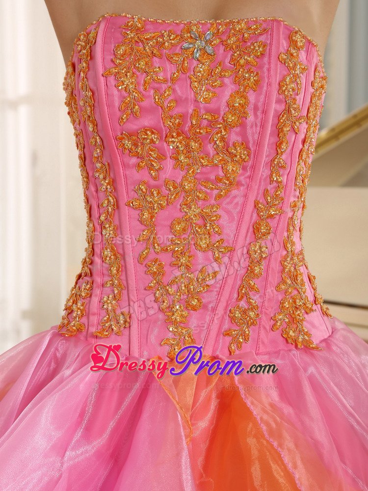 Brand New Strapless Appliques Sweet Sixteen Dresses Ruffled Layers