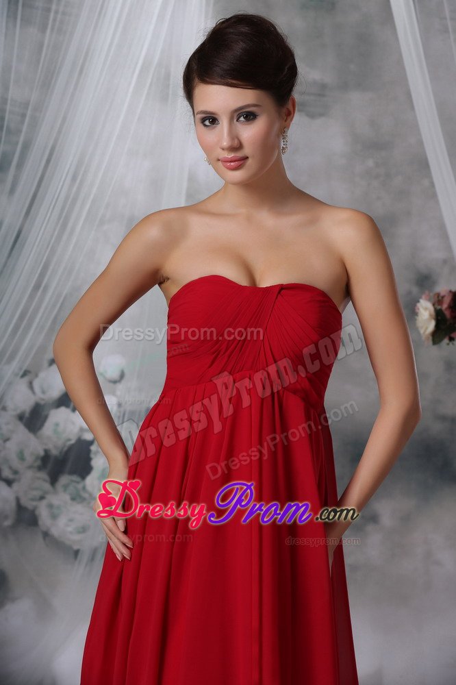Polished Strapless Ruched Prom Pageant Dress Watteau Train in Colombo