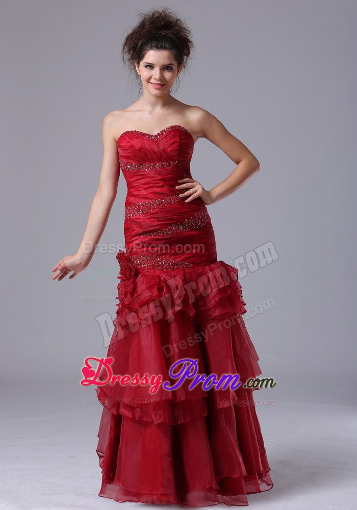 Ruffles Prom Dresses for Ladies Beading and Ruching for Juazeiro Do Norte