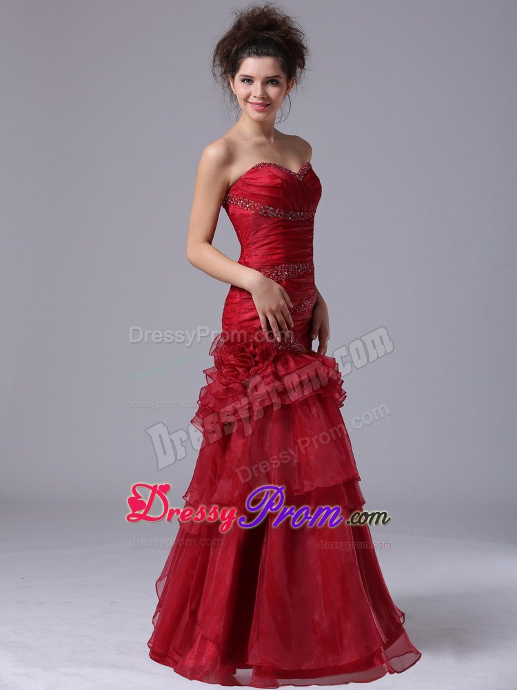 Ruffles Prom Dresses for Ladies Beading and Ruching for Juazeiro Do Norte