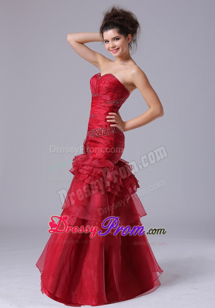 Ruffles Prom Dresses for Ladies Beading and Ruching for Juazeiro Do Norte