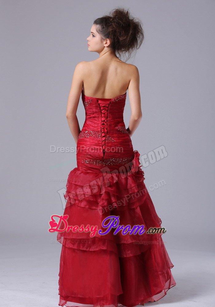 Ruffles Prom Dresses for Ladies Beading and Ruching for Juazeiro Do Norte
