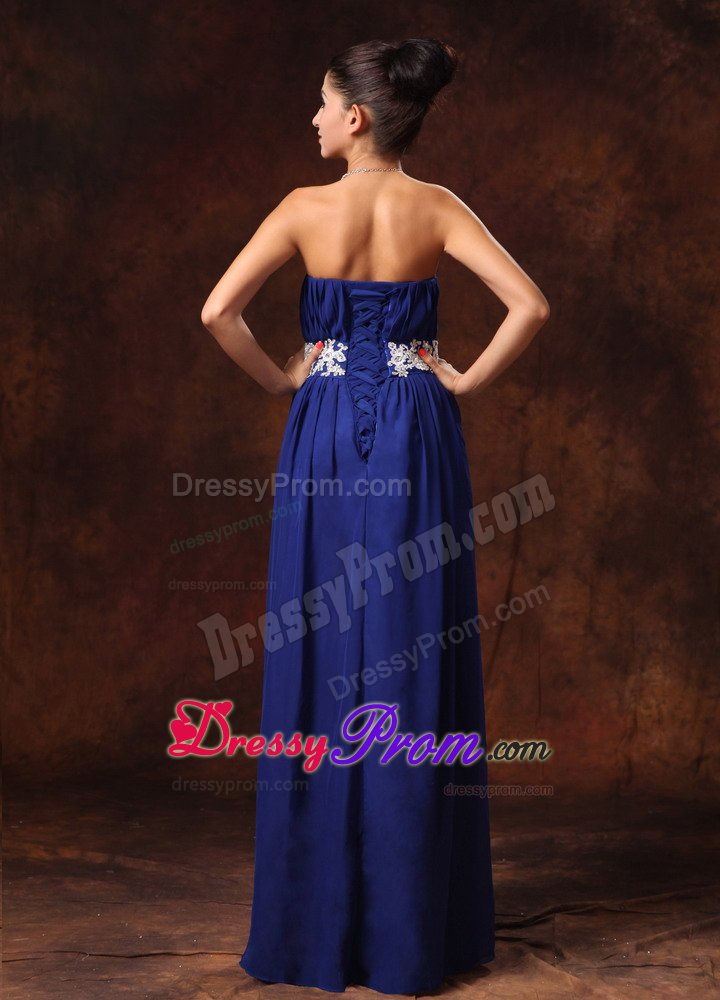 Empire Prom Evening Dress Appliques Chiffon for Governador Valadares