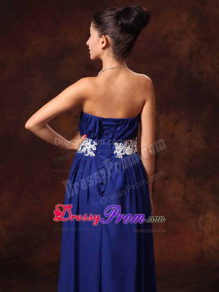 Empire Prom Evening Dress Appliques Chiffon for Governador Valadares