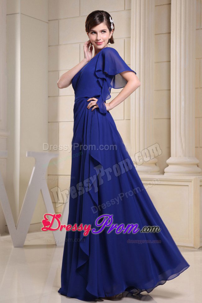 the Brand New Style Floor-length Chiffon Prom Evening Dress One Shoulder