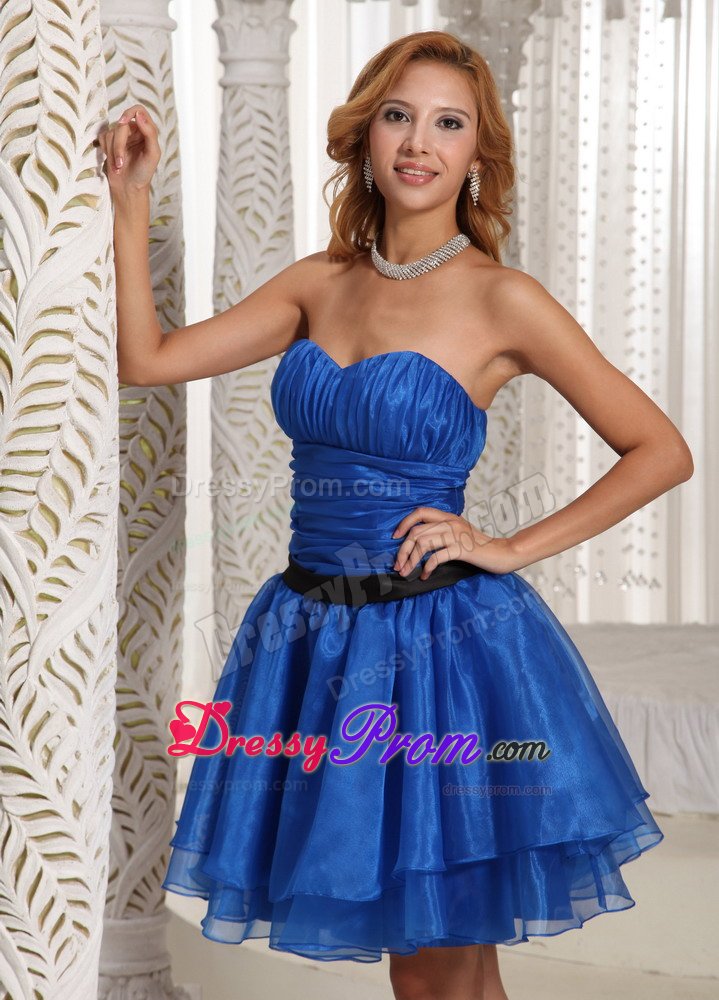 Multi-layered Organza Prom Cocktail Dresses Ruched Bodice Mini-length