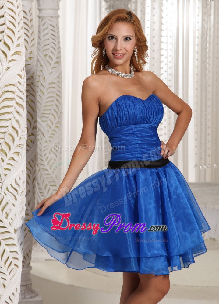 Multi-layered Organza Prom Cocktail Dresses Ruched Bodice Mini-length