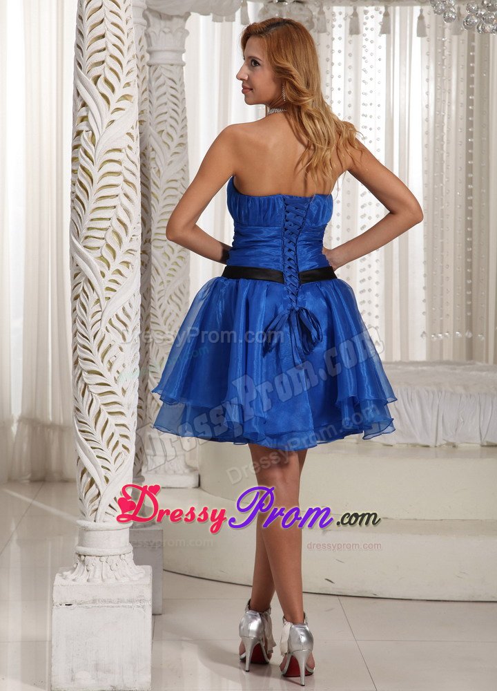 Multi-layered Organza Prom Cocktail Dresses Ruched Bodice Mini-length