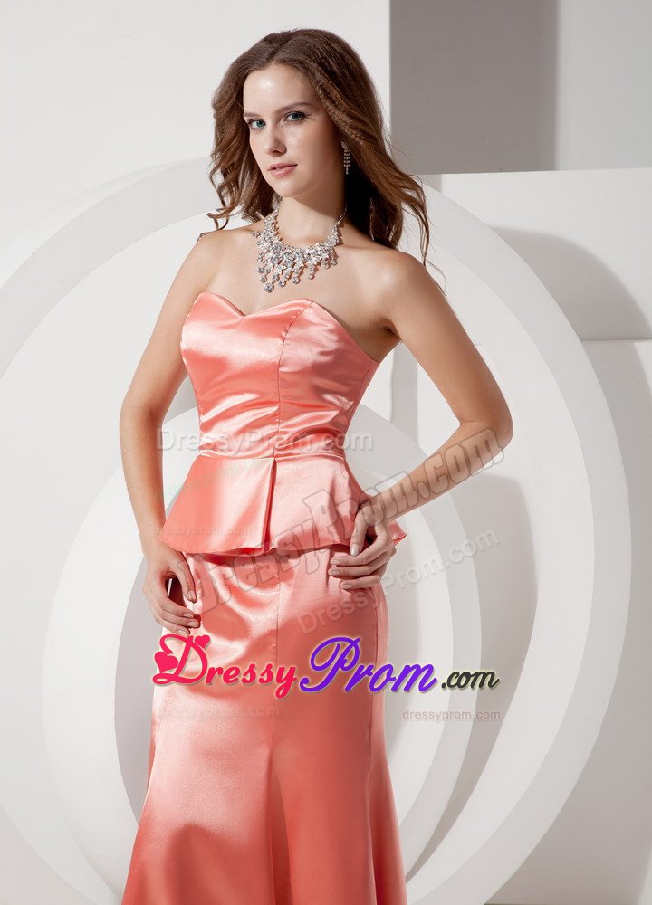 Simple Taffeta Sweetheart Prom Dresses for Ladies Mermaid Ankle-length