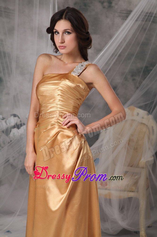 Simple One Shoulder Appliques Prom Evening Dresses with Ruched Bodice