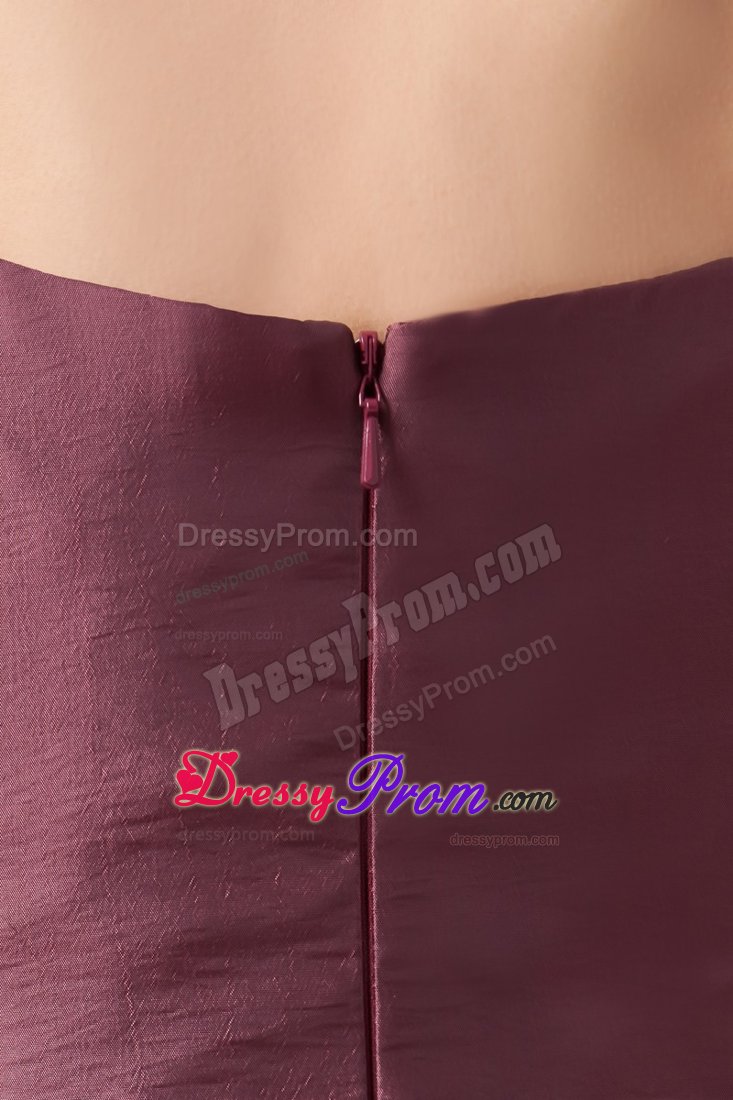 Ruffled Layers Accent Mini Length Prom Maxi Dresses in Burgundy