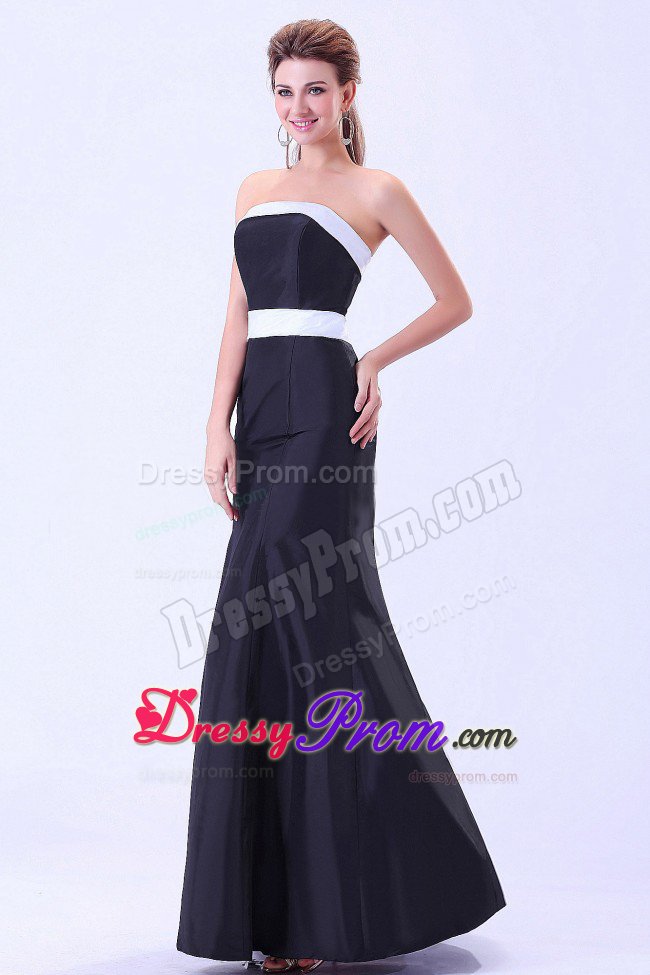 Santa Clarita CA Long Black and White Quinceanera Dama Dresses