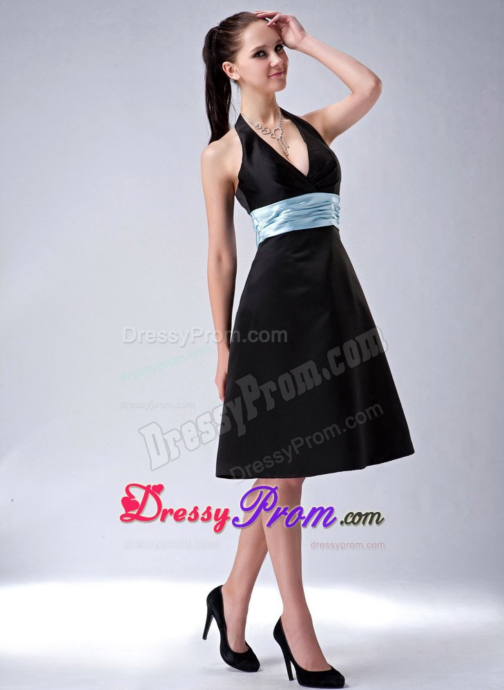 Gorgeous Black Quinceanera Gowns Dresses with Sash Halter Top