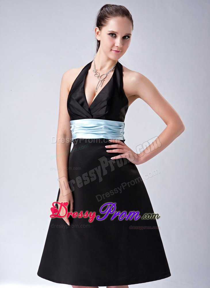 Gorgeous Black Quinceanera Gowns Dresses with Sash Halter Top