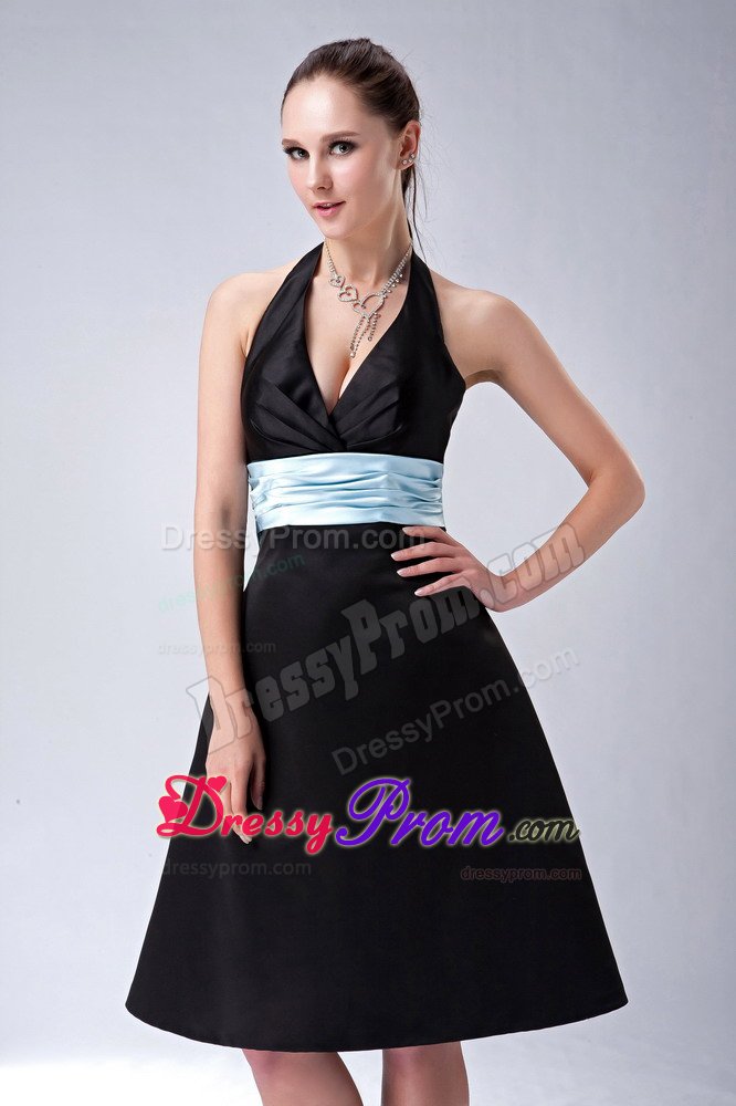 Gorgeous Black Quinceanera Gowns Dresses with Sash Halter Top