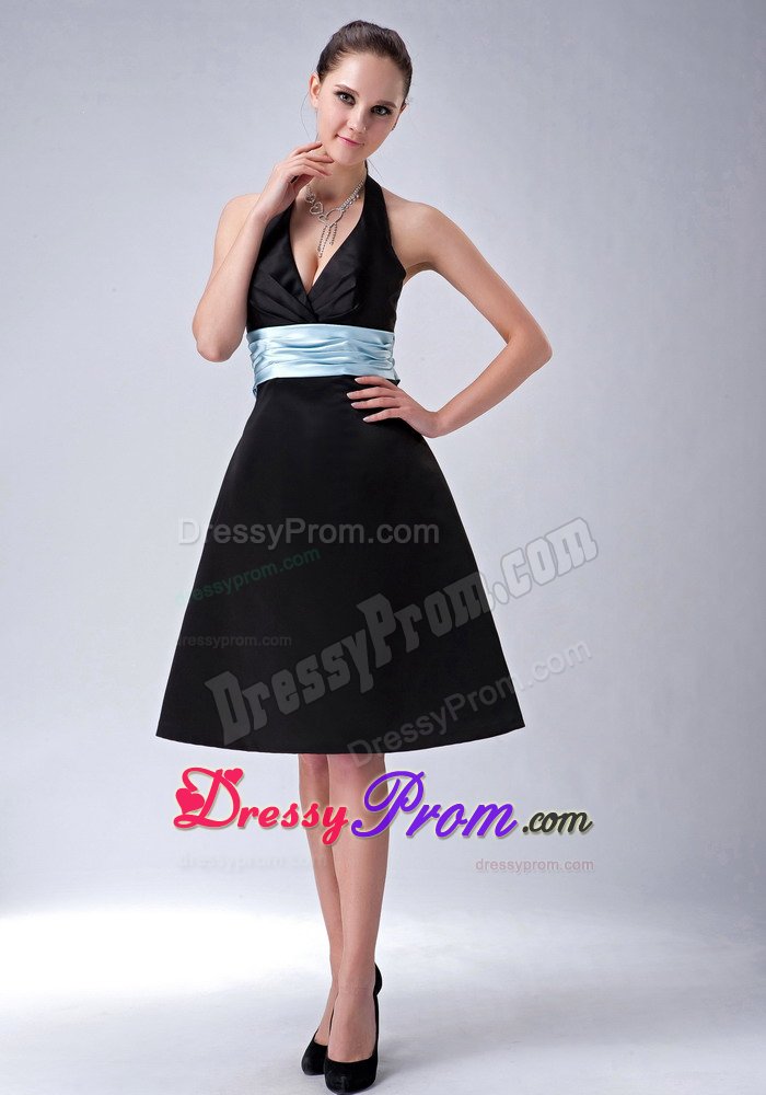 Gorgeous Black Quinceanera Gowns Dresses with Sash Halter Top
