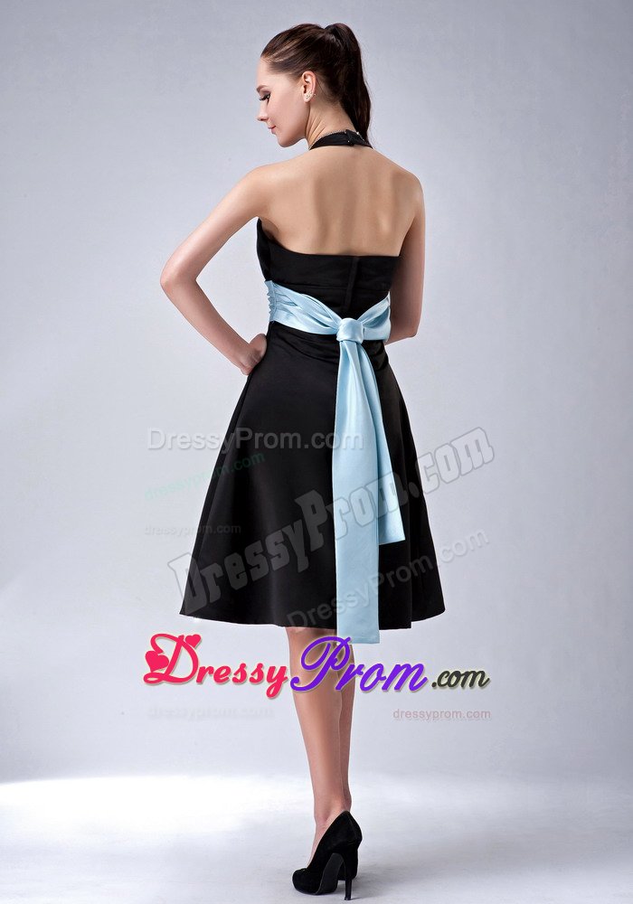 Gorgeous Black Quinceanera Gowns Dresses with Sash Halter Top