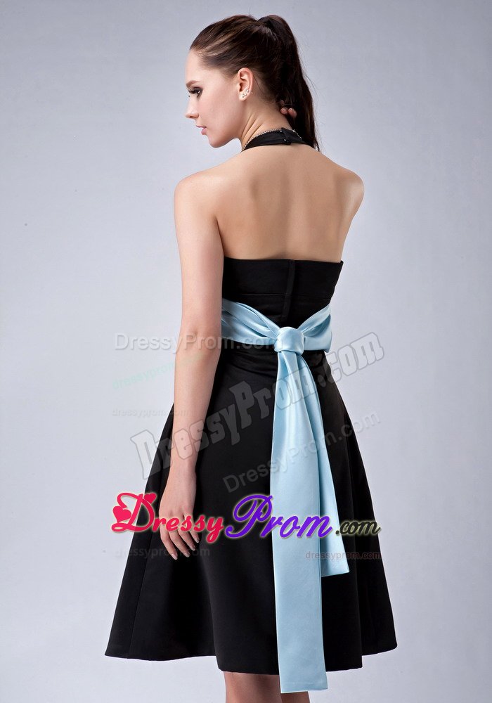 Gorgeous Black Quinceanera Gowns Dresses with Sash Halter Top