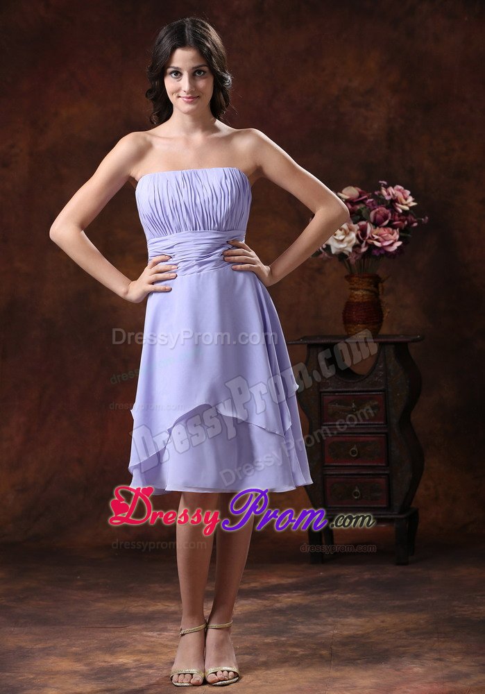 2013 Lilac Ruched Strapless Quinceanera Dama Dresses in Cayenne