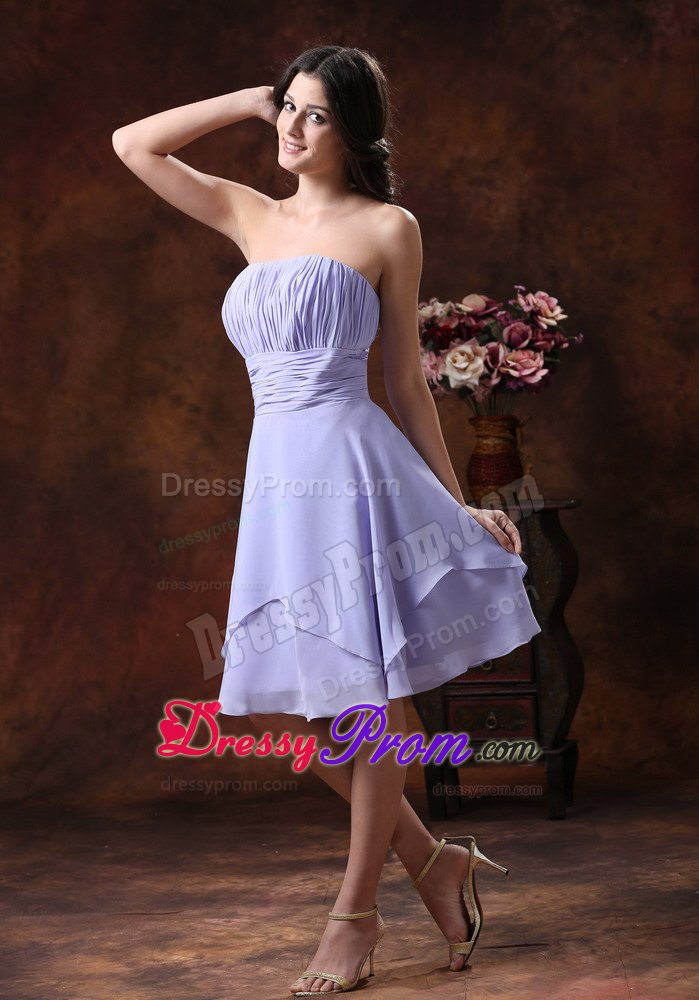 2013 Lilac Ruched Strapless Quinceanera Dama Dresses in Cayenne