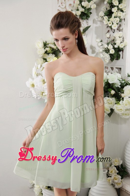 Chiffon Apple Green Strapless Empire Prom Dress in Strasbourg