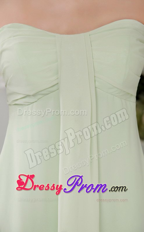 Chiffon Apple Green Strapless Empire Prom Dress in Strasbourg