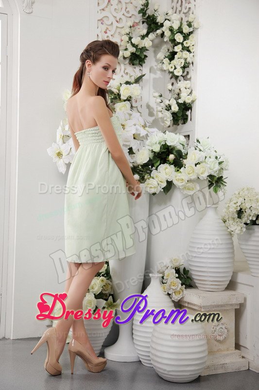 Chiffon Apple Green Strapless Empire Prom Dress in Strasbourg