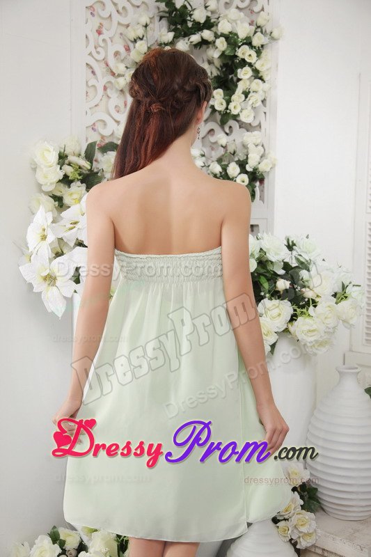 Chiffon Apple Green Strapless Empire Prom Dress in Strasbourg