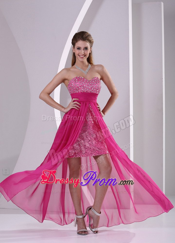 Hot Pink Mermaid Prom Dress