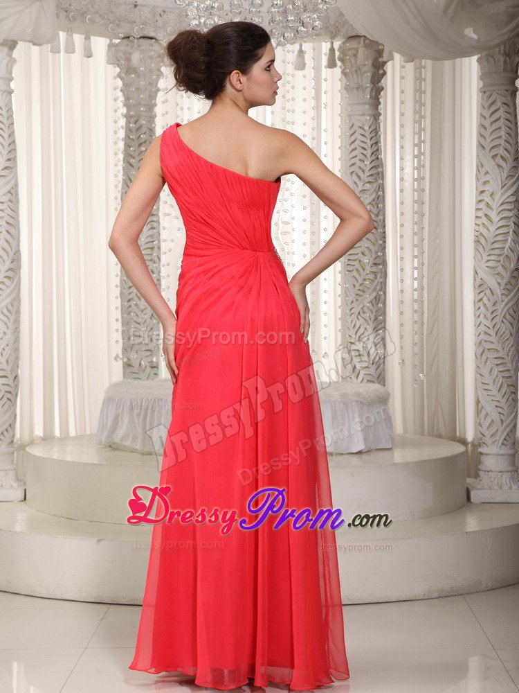 Slitted one Shoulder Prom Dress for Rent Colors To Choose