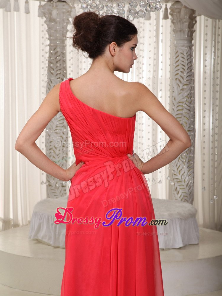 Slitted one Shoulder Prom Dress for Rent Colors To Choose