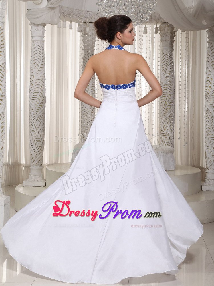 Halter Top Two-Toned Appliqued Prom Dress in Leicestershire