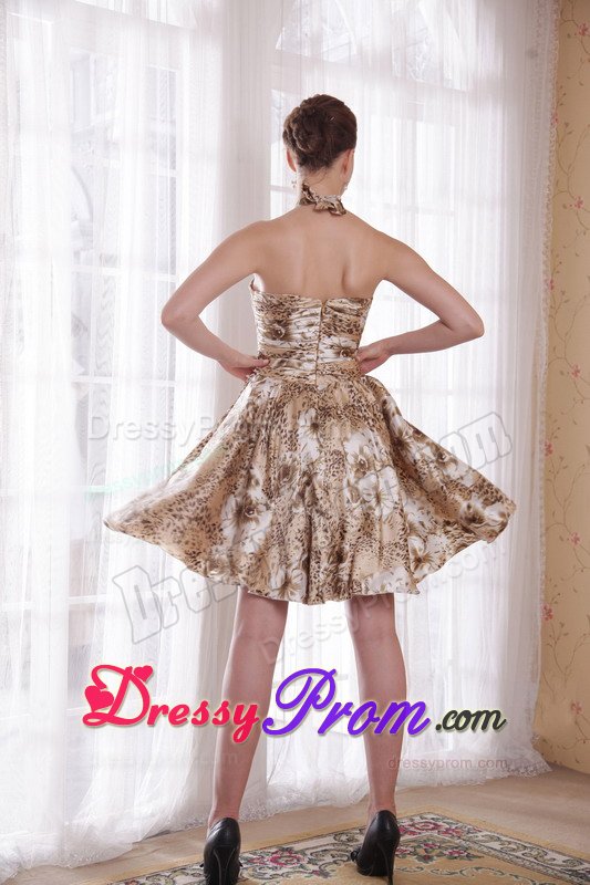 Multi-Colored Halter Top Animal Print Prom Dress in Hampshire