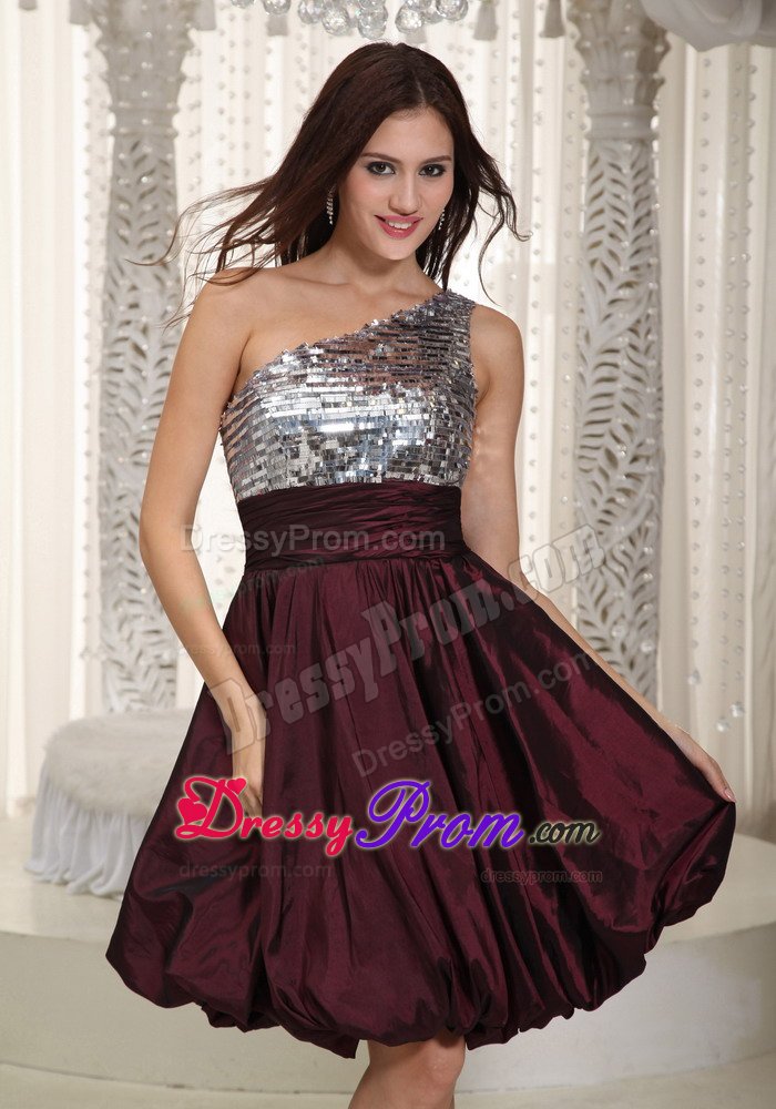 Mature Dark Purple and Silver Sequins Senior Prom Dresses