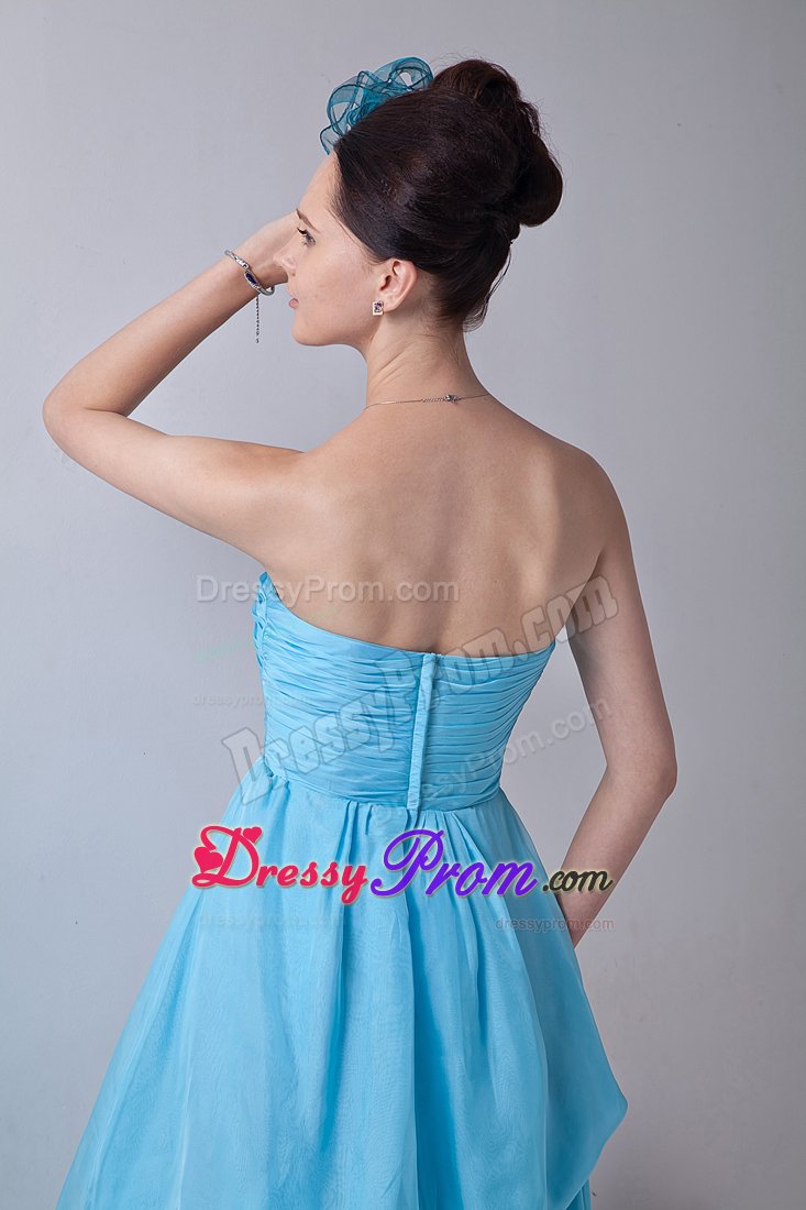 Chiffon Sweetheart Beading Layers High-low Prom Pageant Dress