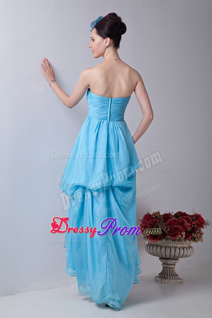Chiffon Sweetheart Beading Layers High-low Prom Pageant Dress
