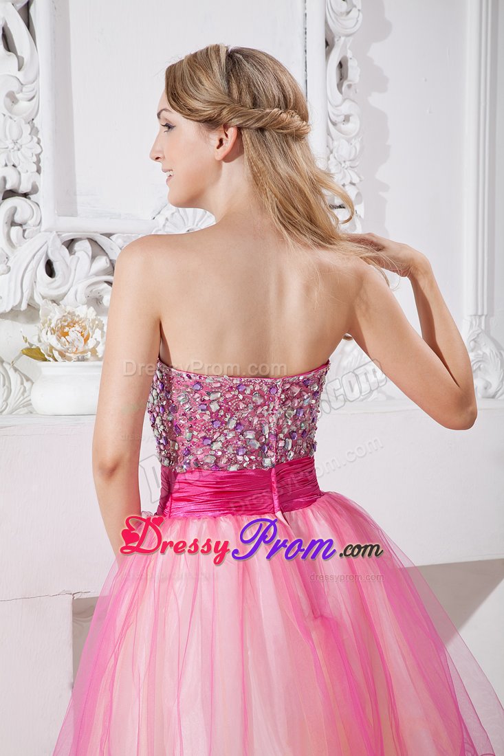 Beading Strapless Zipper Up Knee-length Prom Party Dress in Alabama