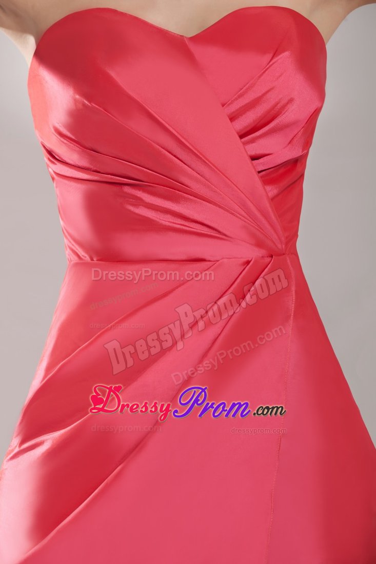 Northridge CA Sweetheart Ruched Senior Prom in Watermelon Red
