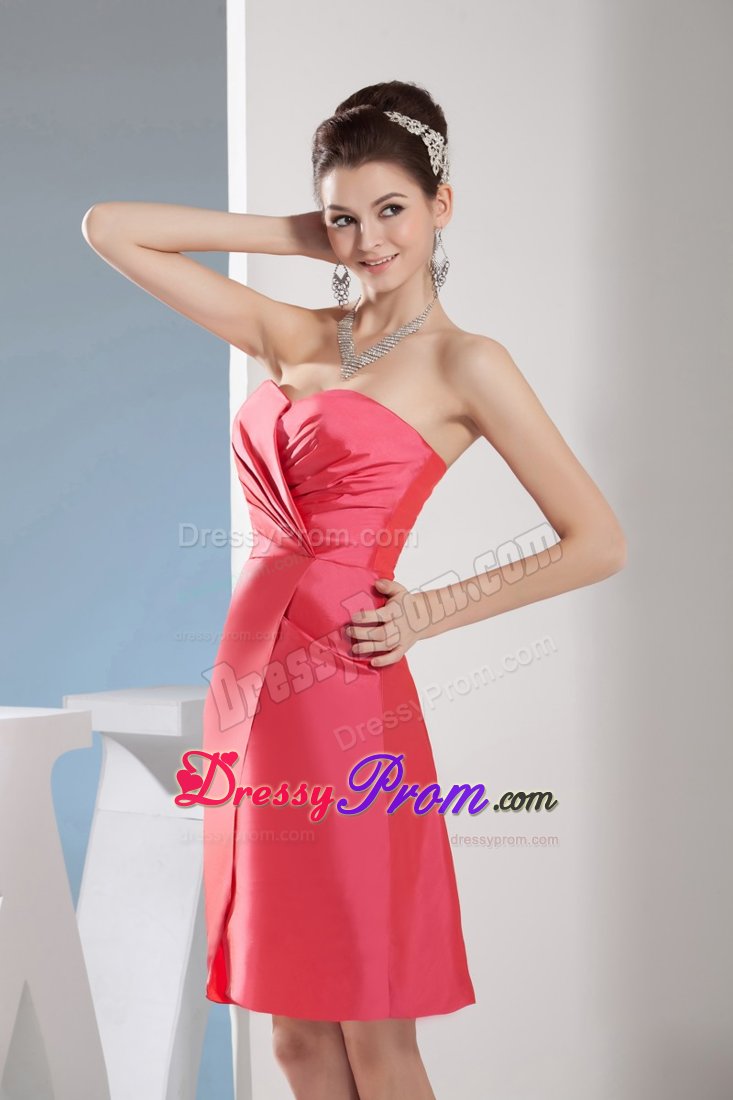 Northridge CA Sweetheart Ruched Senior Prom in Watermelon Red