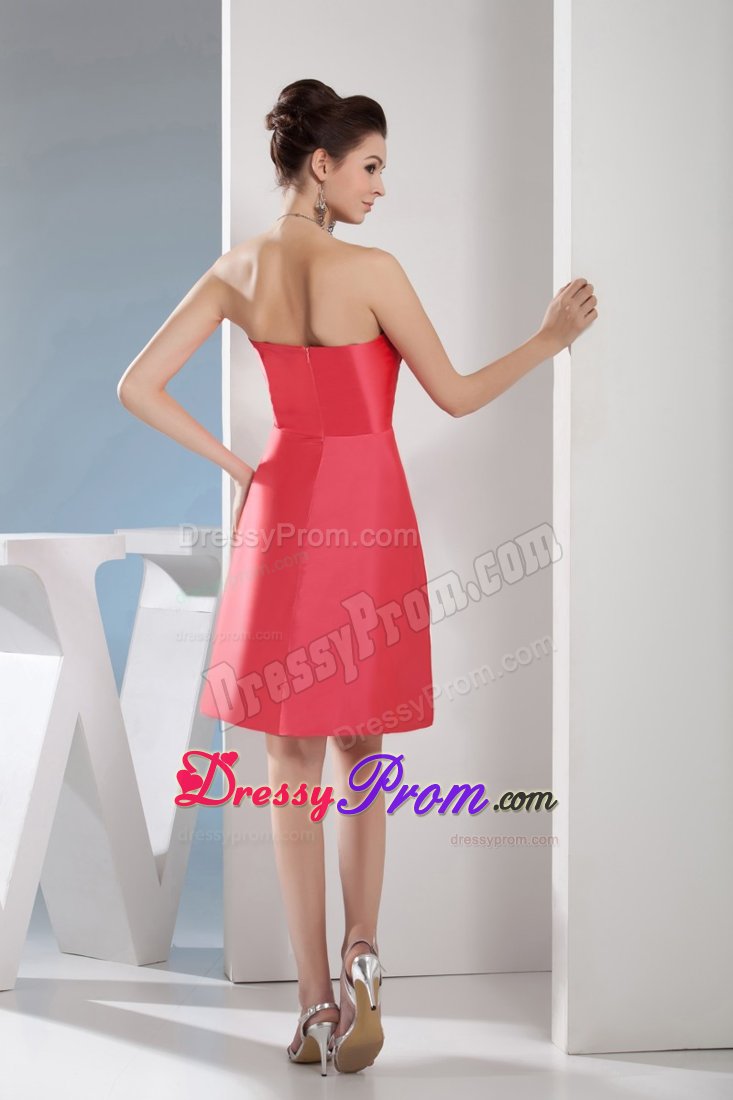 Northridge CA Sweetheart Ruched Senior Prom in Watermelon Red