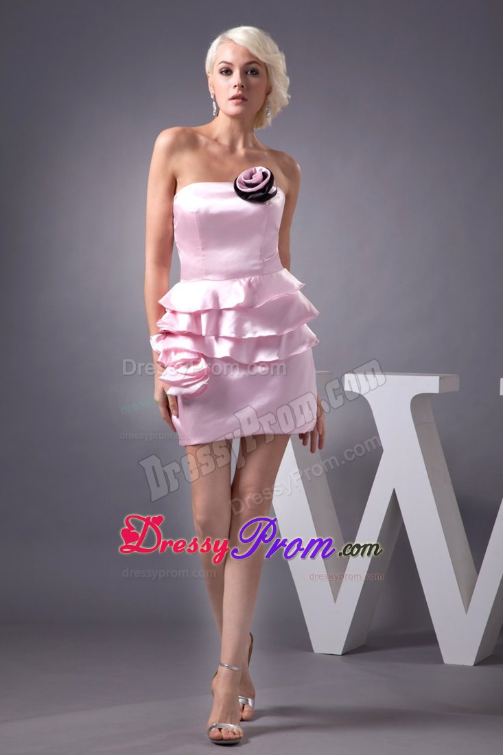 Mountain View CA Pink Mini Senior Prom with Flower and Ruffles