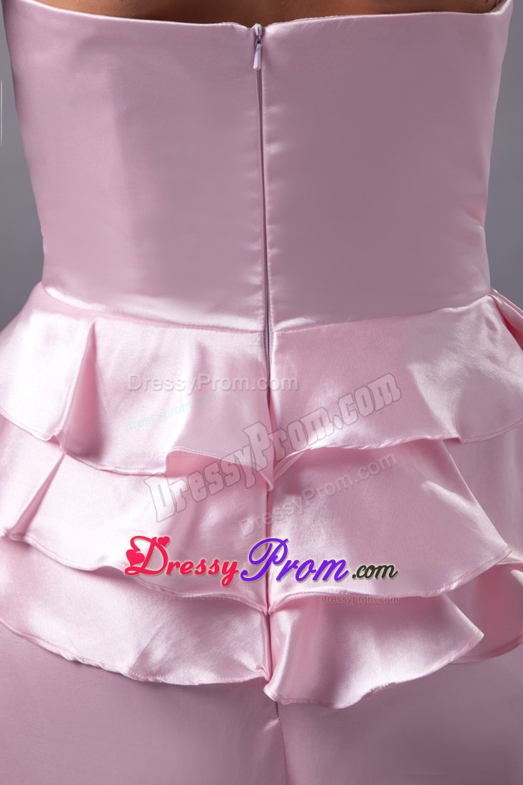 Mountain View CA Pink Mini Senior Prom with Flower and Ruffles