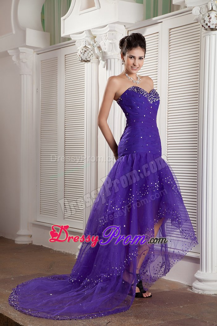 Romantic Tulle Beading Prom Celebrity Dress Sweetheart Lace up Back
