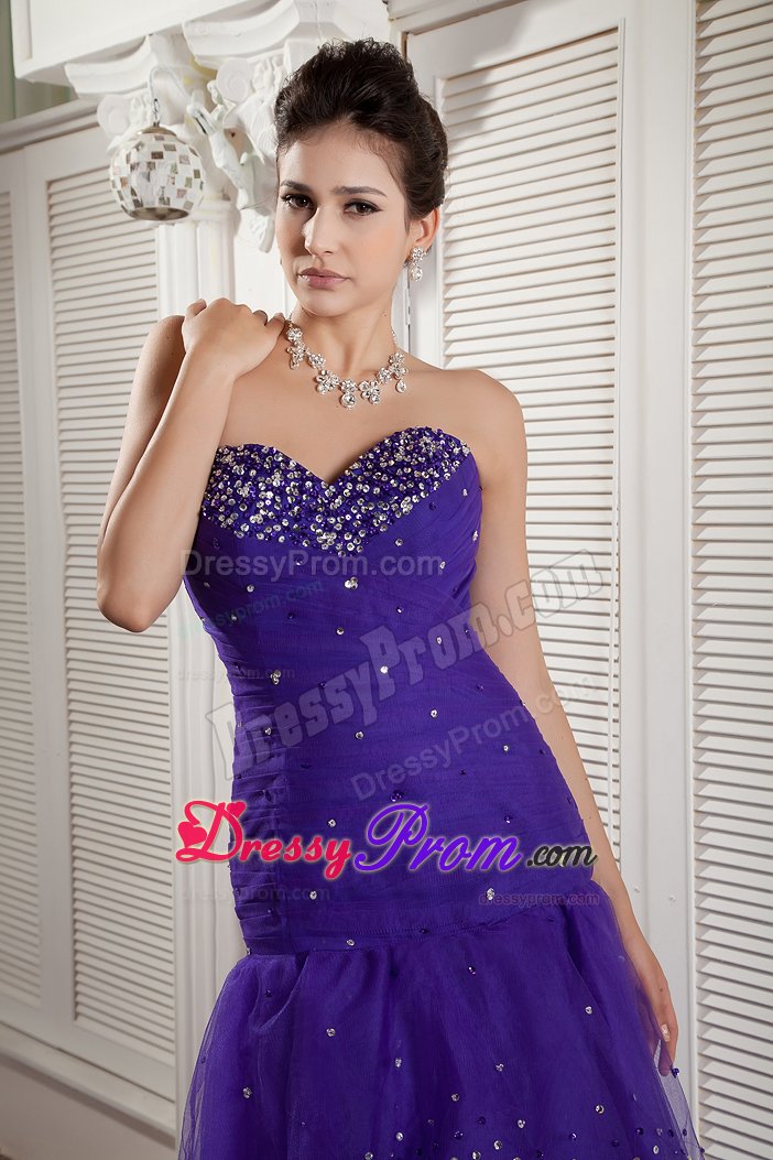 Romantic Tulle Beading Prom Celebrity Dress Sweetheart Lace up Back