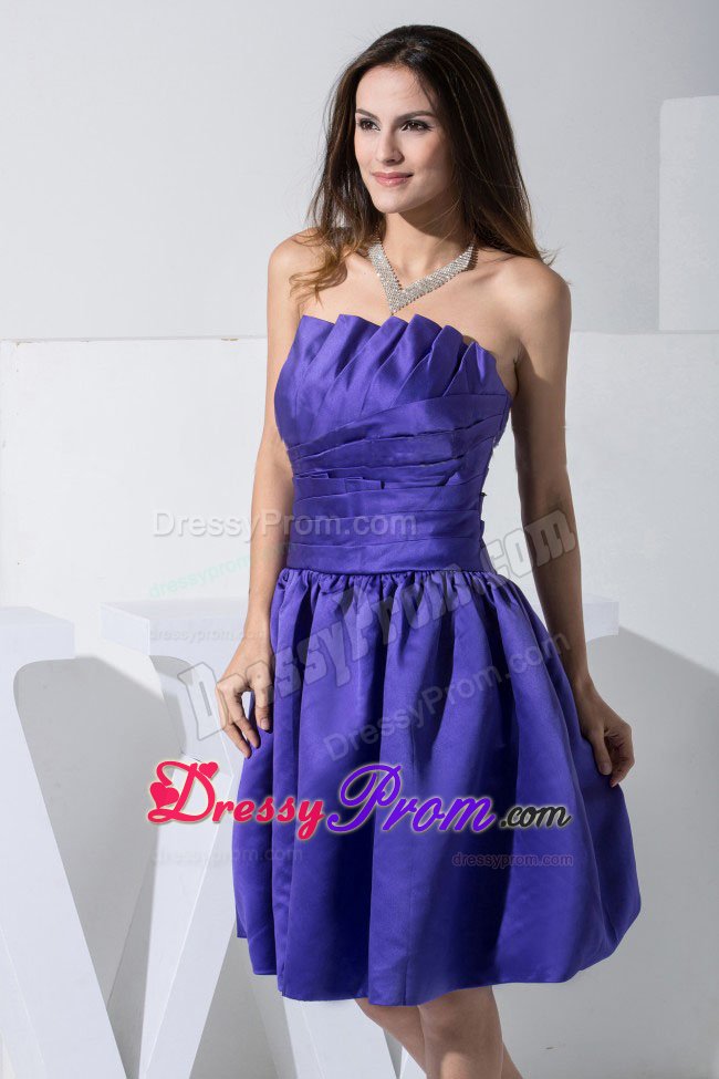 A-line Purple Prom / Cocktail Dress For 2013 Knee-length Style